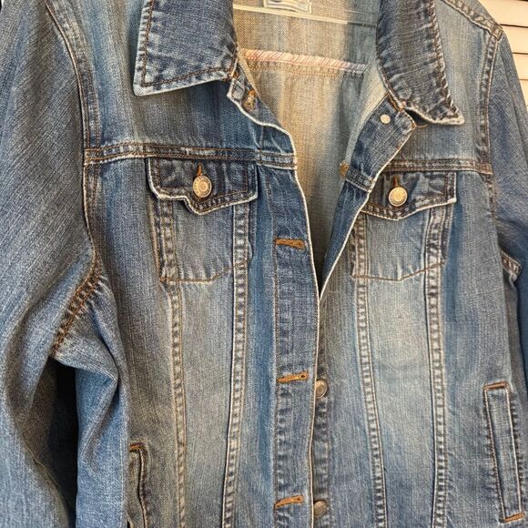 Old Navy brand Aged Classic Blue Denim Jacket - L - Picture 4 of 4